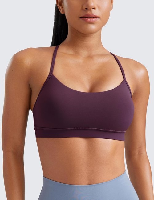 CRZ YOGA Butterluxe Y-Back Sports Bra for Women - Padded Racerback Yoga Top in Various Sizes