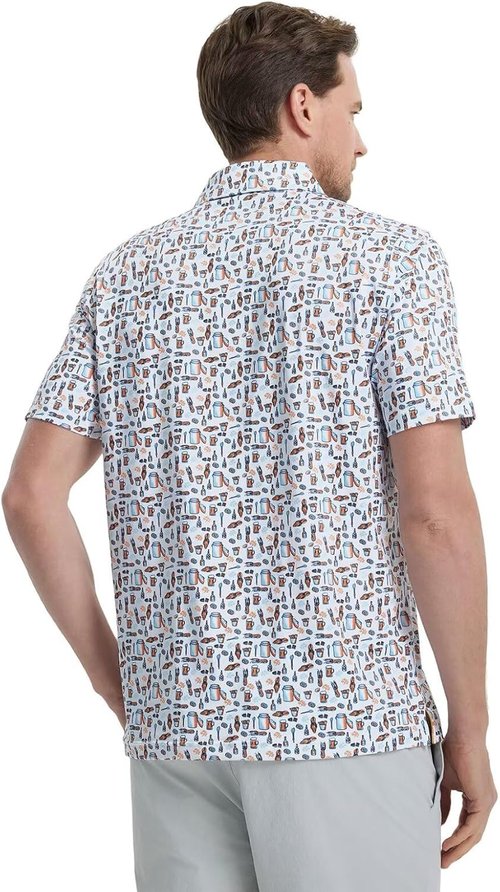 M MAELREG Men's Golf Polo Shirt - Short Sleeve Dry Fit Moisture-Wicking Performance | Stylish Patterns