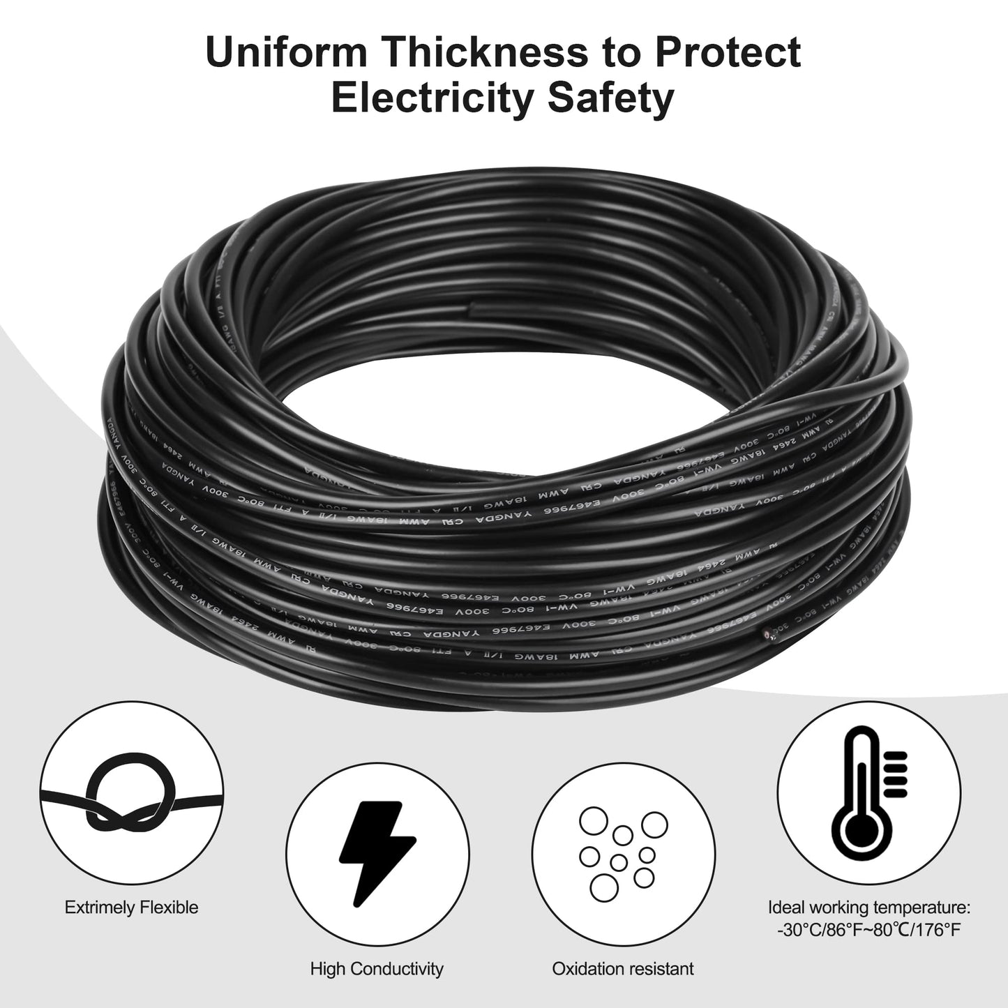 16 Gauge Wire 2 Conductor,16 AWG Electrical Wire Stranded PVC Cord Oxygen-Free Copper Cable,200FT 2 Core Pure Copper Flexible Cable Wire for LED Lamp Lighting Strips Automotive (16AWG-2C, 200FT)…