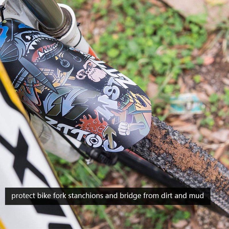 Yosoo Health Gear Mountain Bike Fenders, Rear Mudguard, Lightweight Mud Guard with 5 Nylon Cable Ties for Road Bikes and Mountain Bikes