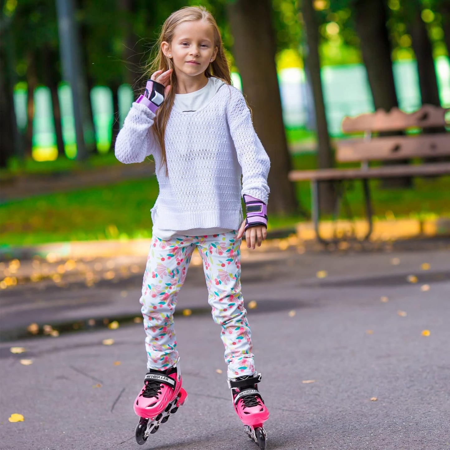 Metroller Inline Skates - Adjustable Sizes for Kids & Adults | Light-Up Wheels for Fun & Safety