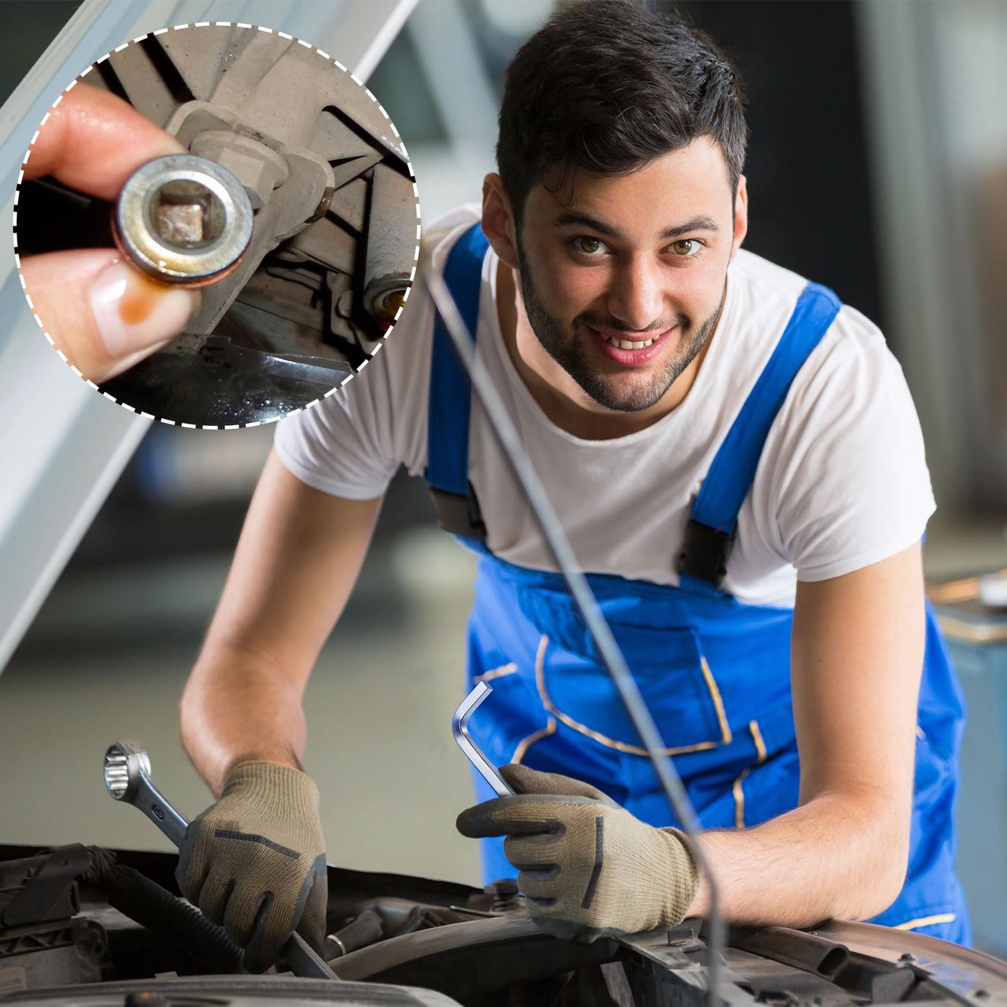 Pndeyo 5pcs Square Head Wrench Set, L Shaped Square Key Screwdriver Kit, Chromium Vanadium Steel Square Head Allen Wrench for Pocket Hole Screws- 3mm 4mm 5mm 6mm 7mm