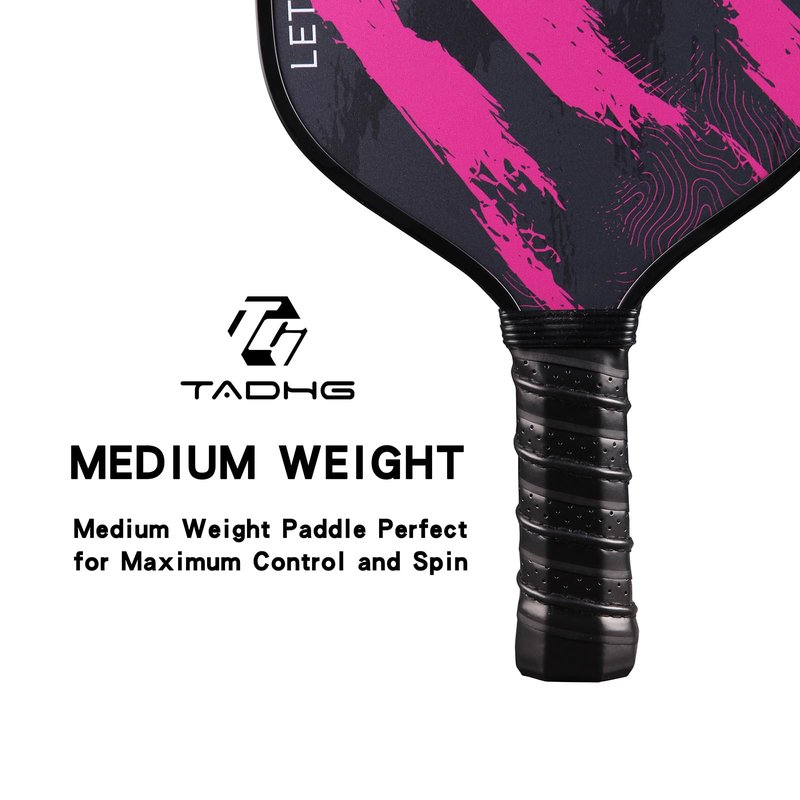 TADHG Pickleball Paddle T700 Raw Carbon Fiber 16mm Control Honeycomb Core Frosted Grit Surface Balanced Power & Spin Racket for Intermediate and Advanced Players (Dewclaw)