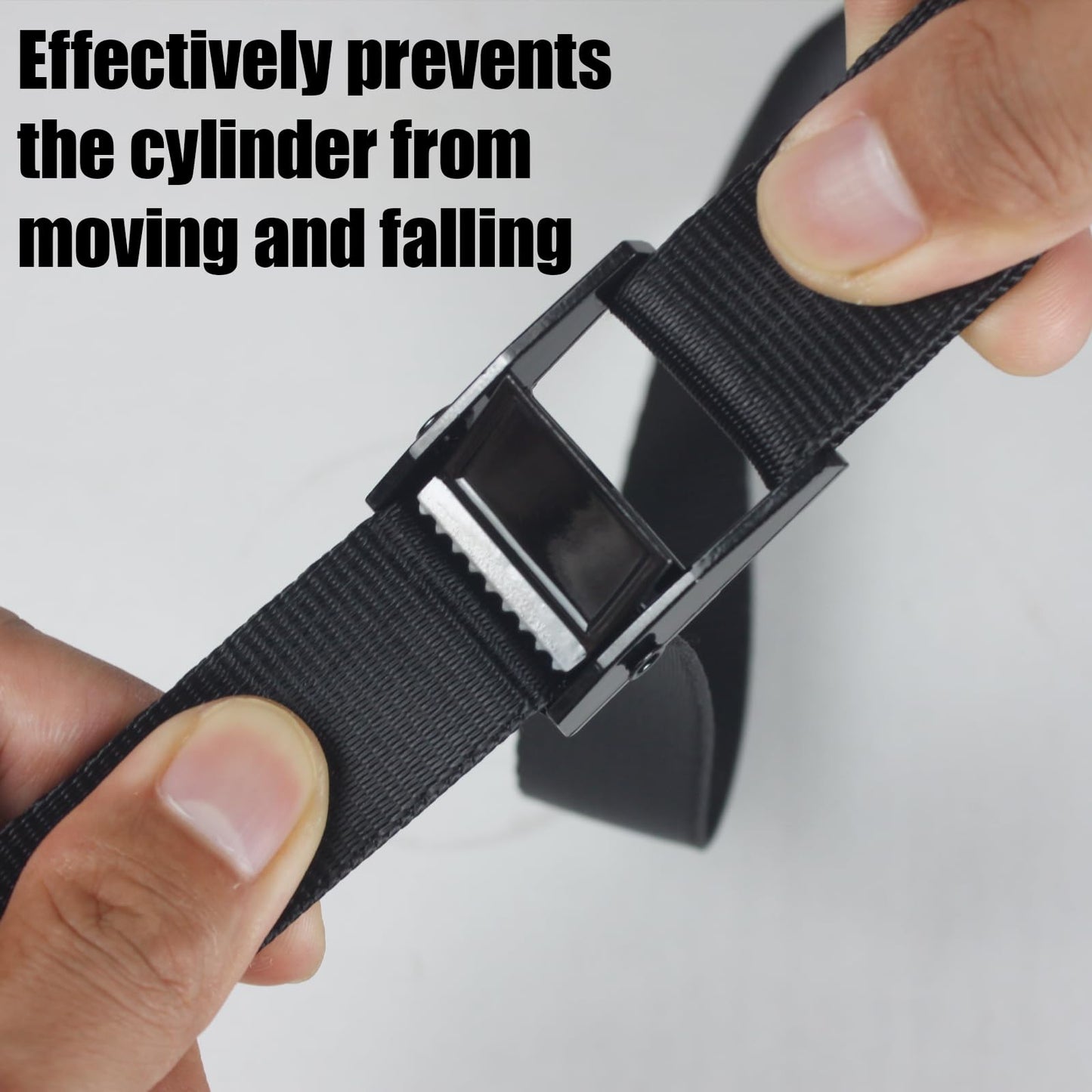 LrqzHsyl Propane Tank Holder Propane Tank Mount Gas Cylinder Holder high Quality ABS Gas Cylinder with Screws and Safety Chain Supported 4"-12",Supported 59inch ,for Cylinder Pack of (Black)