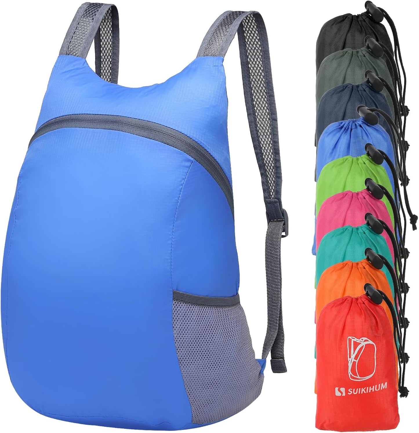 Skiennix 20L Ultra Lightweight Hiking Daypack - Foldable Travel Backpack for Camping | Sapphire Color