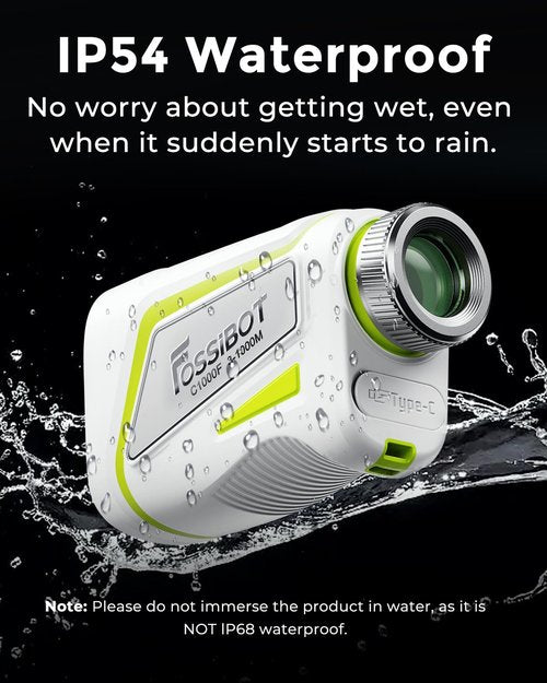 FOSSiBOT Golf Laser Rangefinder C1000F with Slope Mode & Flag Lock, 6.5X 1100Yards Range Finder, Vibration, Speed Measurement, Rechargeable for Golf & Hunting 2026White