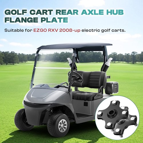 Drive-up 2 Pack EZGO RXV Rear Wheel Hub Flange Plates, Golf Cart Rear Axle Hub Flange Plate for EZGO RXV Electric 2008-Up Golf Carts, OEM 604112 615604