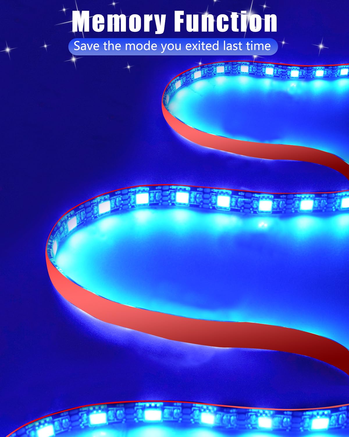 Keiurot Led Lights for Scooter Lights for Night Riding, Electric Scooter LED Strip Light Accessories Blue Led Light Strips 5v Flashing Mode for Skateboard Light, Bike, 2 in 1