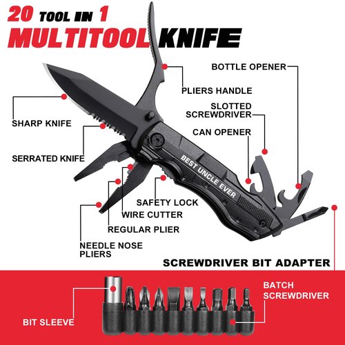 Gifts for Uncle, BEST UNCLE EVER Multitool Knife, Uncle Gifts for Christmas, Uncle Gifts, Best Uncle Gifts, Uncle Birthday Gift, Gifts Idea for Uncle