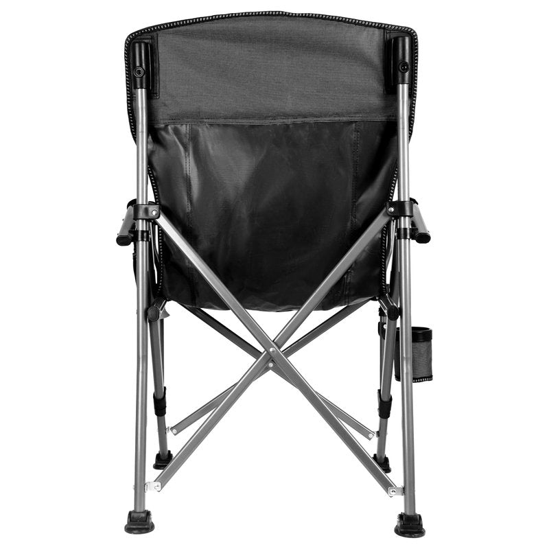 Anmiro Folding Camping Chair with Cup Holder and Storage Bag, Heavy Duty Support 400 LBS, Oversized Collapsible Portable Camping Chair for Outdoor Camp, Picnic, Travel, Fishing Grey
