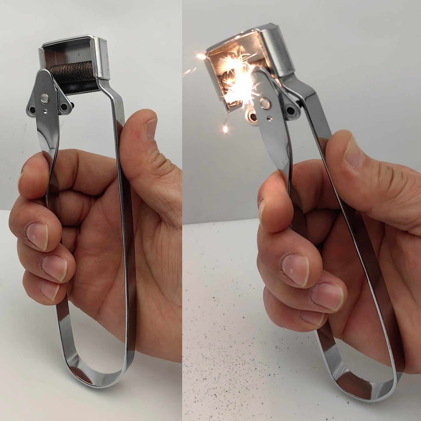 VASTOOLS Triple Flint Torch Striker, Spark Lighter, 8pcs Flint Replacements, For Welding, Cutting, Welder Students