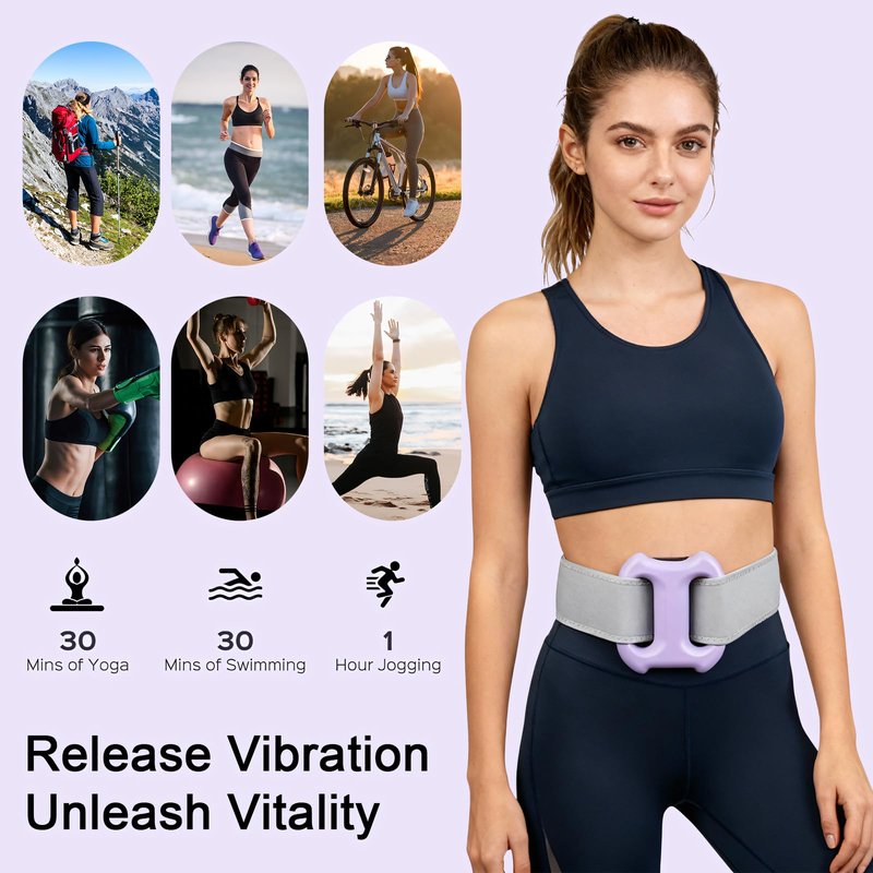 LCYPQPQ Upgraded Multifunctional Full-Body Fascia Ring - Compact Lightweight Fascia Massage Tool | Electric Wireless Mini Yoga Ring Massager with 8-Speed Adjustable (Purple)