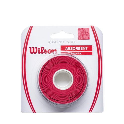 Wilson AbsorbX Padel Overgrip - 3 Pack, Red