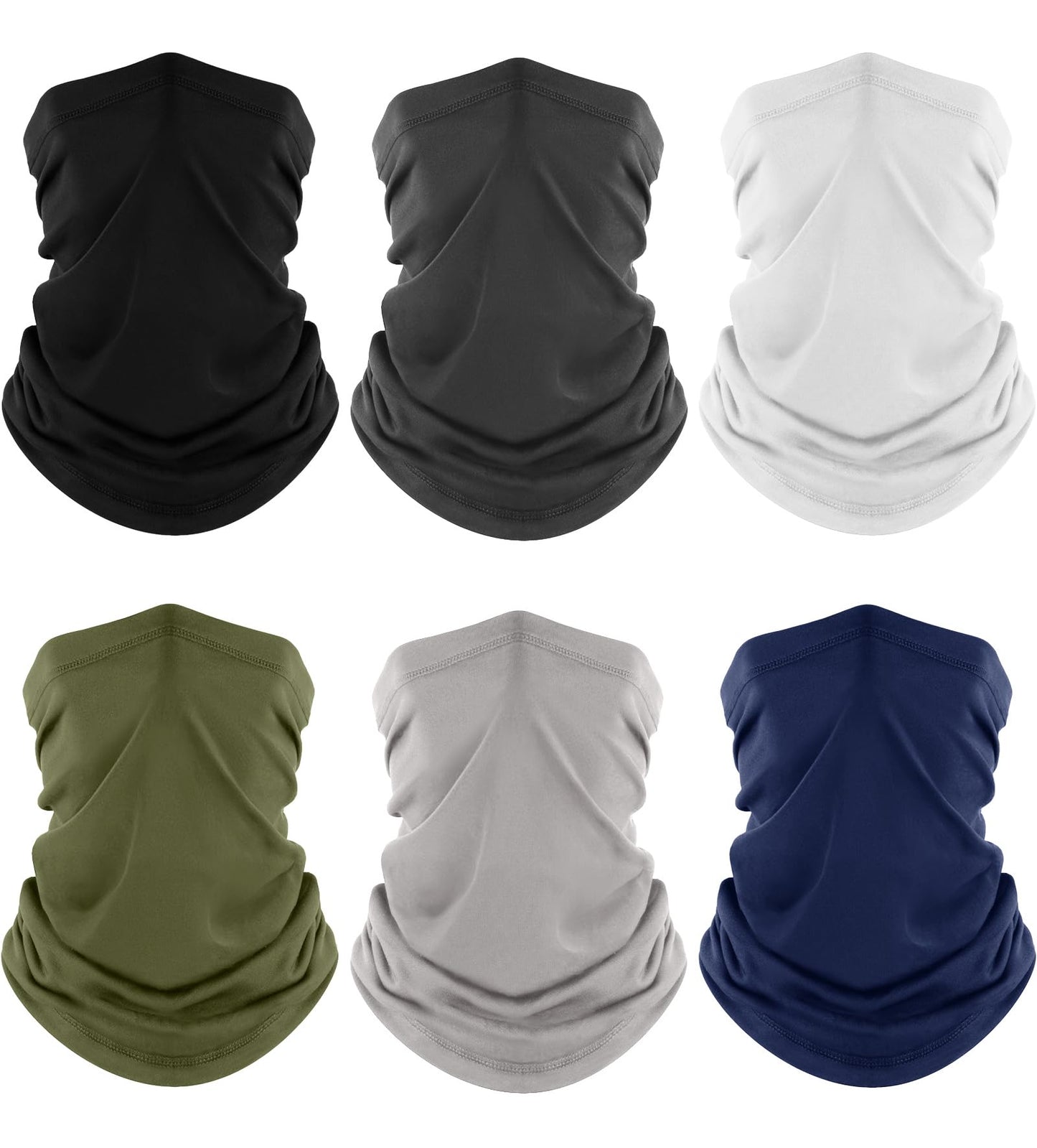 Fuinloth Neck Gaiter, 6 Pack Cooling UV Protection Bandana Face Mask Gator