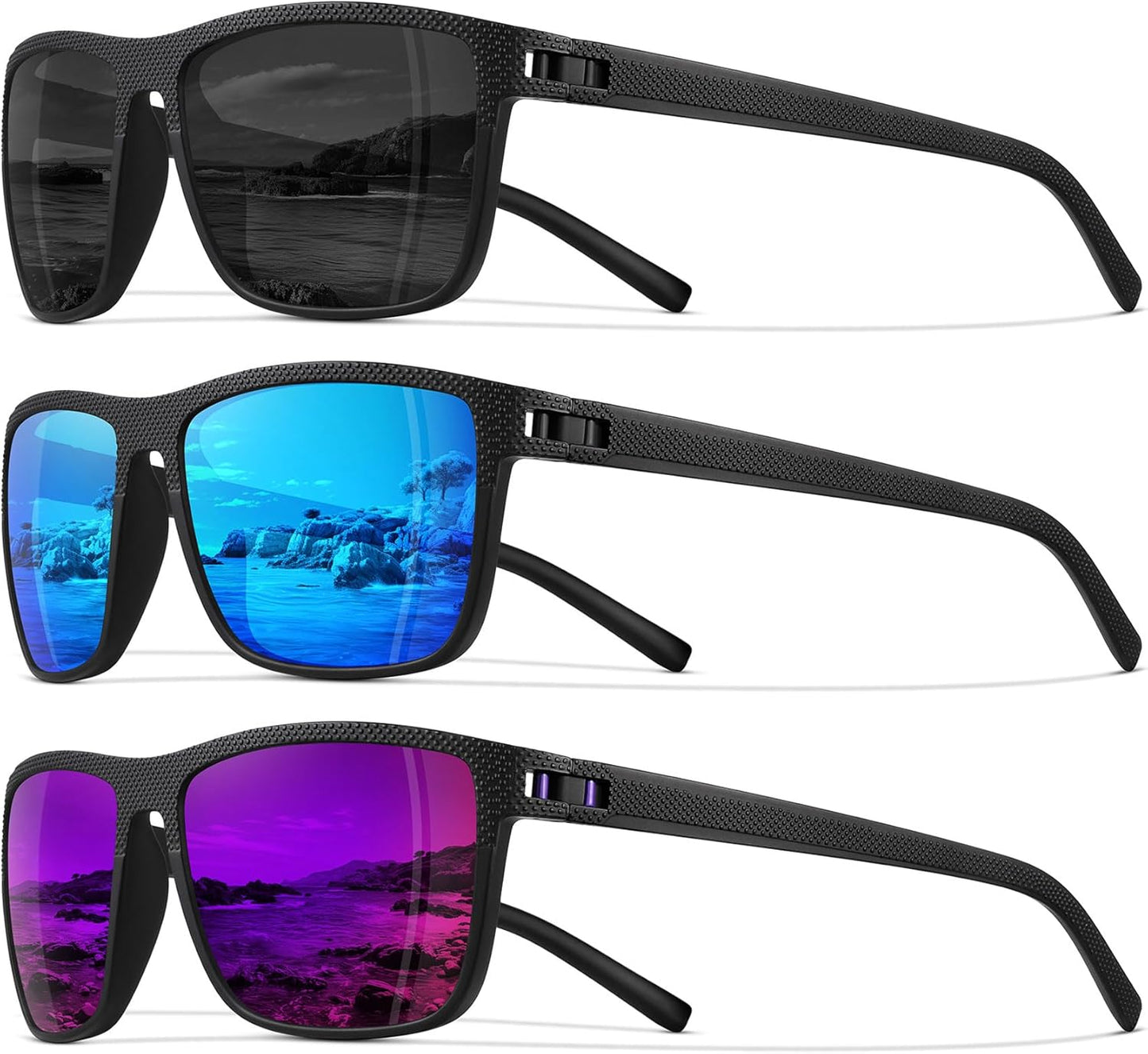 STORYCOAST Polarized Sunglasses - Classic Square Design for Men & Women | UV Protection for Sports & Outdoor Activities