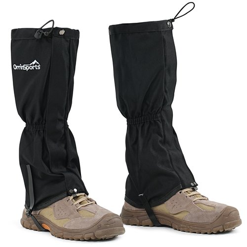 HiMagics Waterproof Snow Gaiters for Boots, Long Leg Gaiters for Hiking, Hunting & Outdoor Work – Anti-Snow, Anti-Water, Anti-Sand Protection (Black, L)