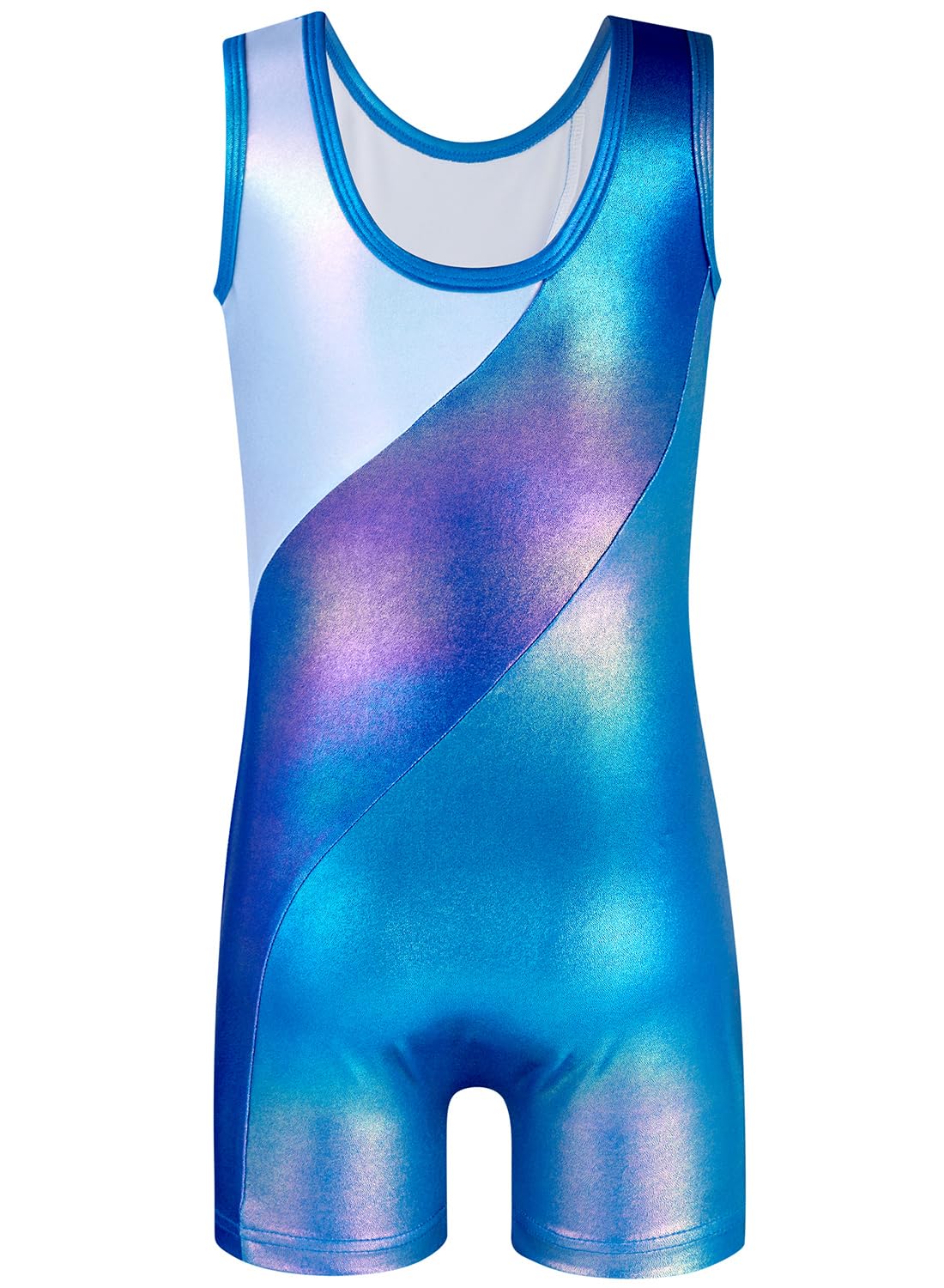HOZIY Leotards for Girls Gymnastics Size 8-10 Years Diamond Rhinestone Stripe Spliced Tumbling Outfits Biketard Practice Ropa De Niña Para Gimnasia Suit