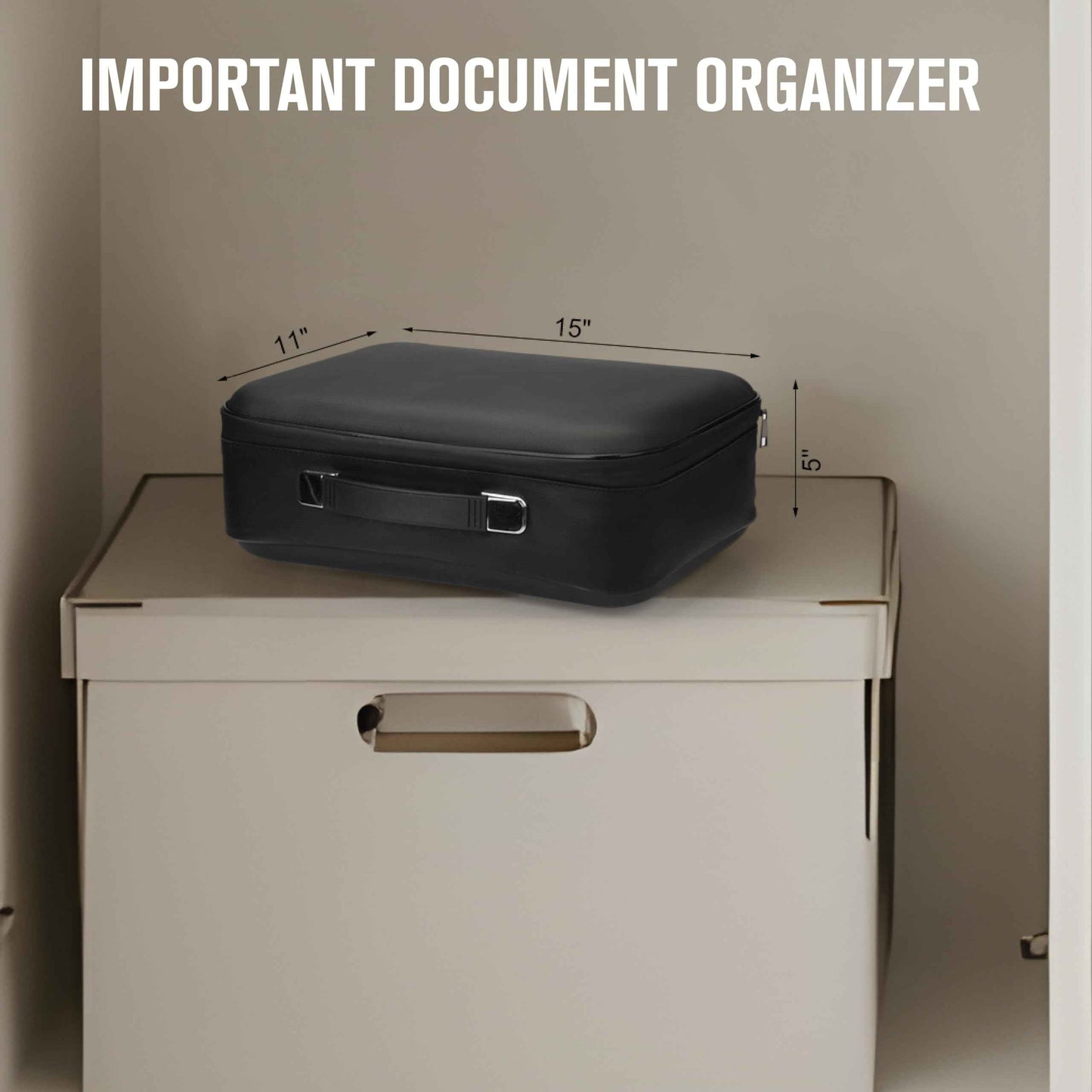 MAXSafes Fireproof Document Box, Hard-Shell Design Waterproof Fireproof Document Box with Lock File Boxes for Documents Important Paperwork Passports