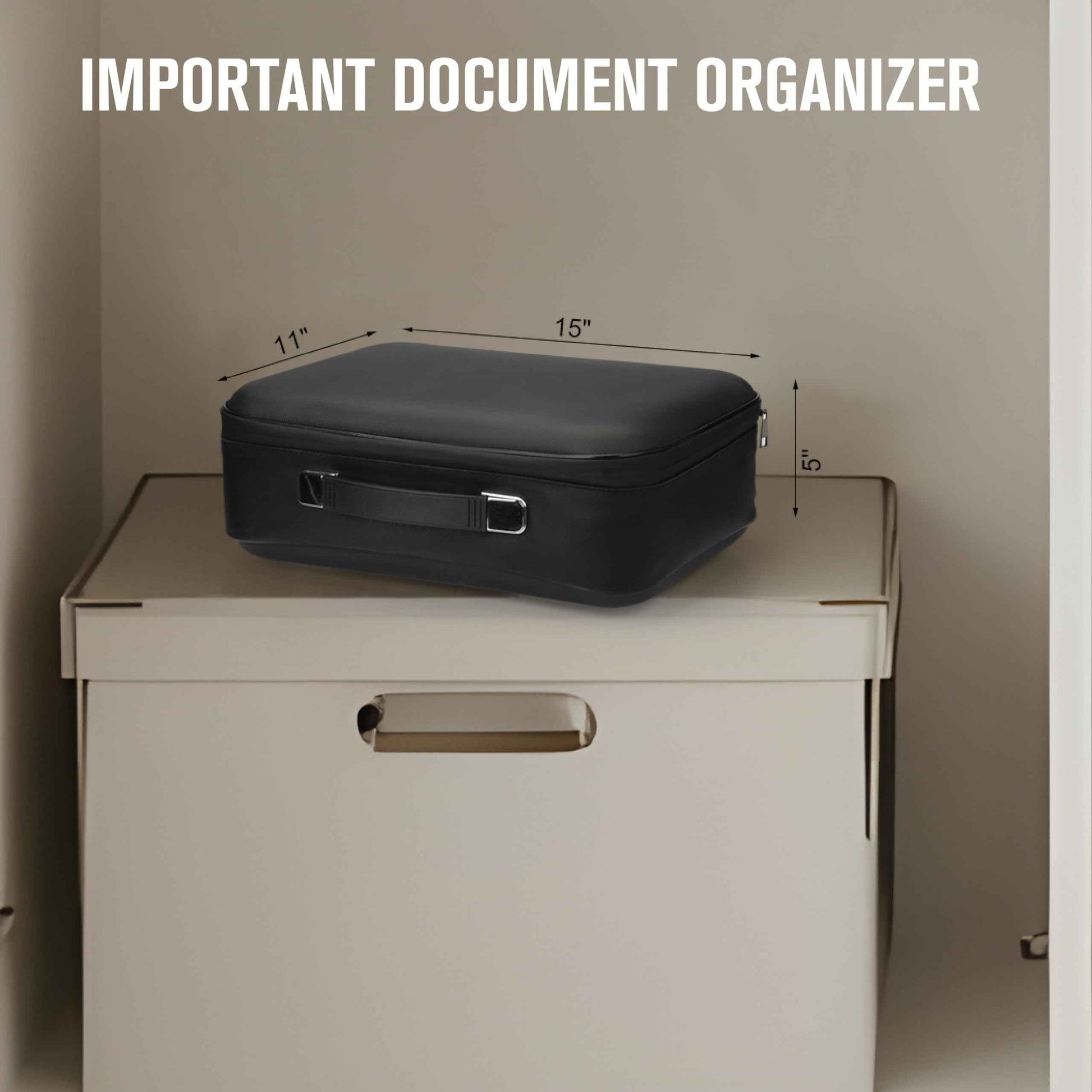 MAXSafes Fireproof Document Box, Hard-Shell Design Waterproof Fireproof Document Box with Lock File Boxes for Documents Important Paperwork Passports