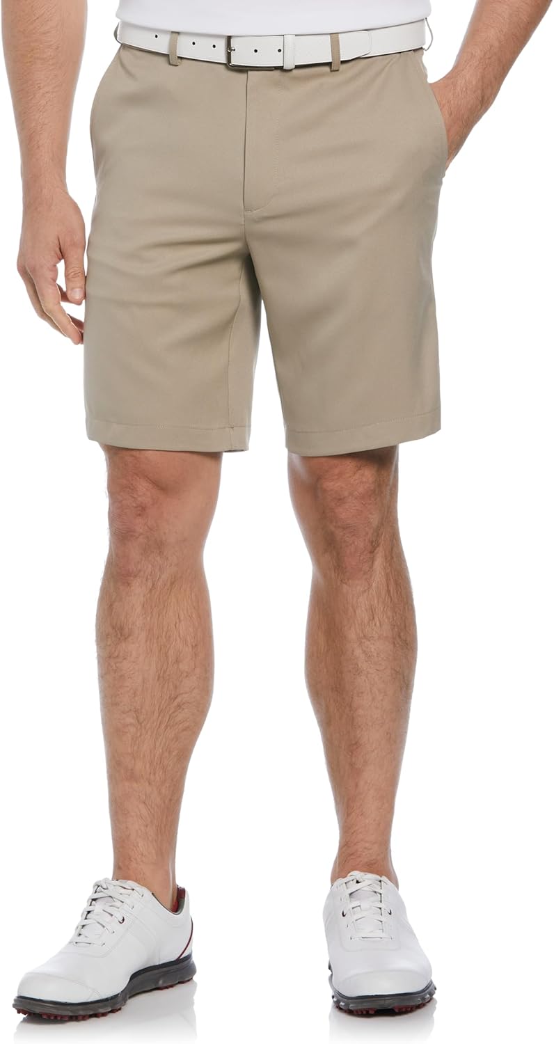 PGA Tour Men's Golf Shorts - Moisture-Wicking, Lightweight, Expandable Waistband | 9" Flat Front Design