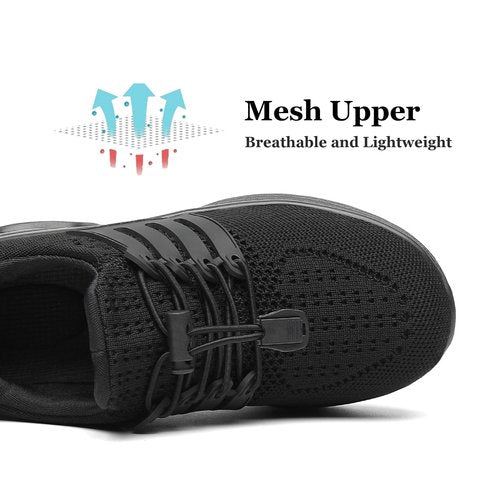 IGBAY Kids Running Shoes for Boys Sneakers Girls Tennis Athletic Shoes Comfortable Sport Breathable Black Size 3.5 Big Kid