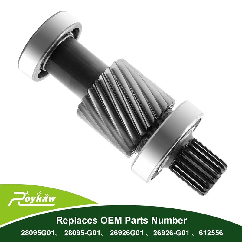 Roykaw Golf Cart Input Shaft Kit for EZGO Marathon/TXT/Medalist 1988-1990 & 1994-Up Electric Models, 19 Splines/21 Tooth, 1.5" Diameter Gear, Replaces OEM # 26926-G01, 26926G01, 28095G01, 612556