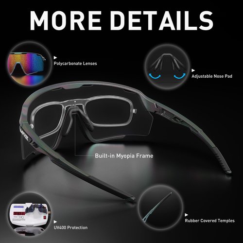 KAPVOE Cycling Glasses Men Women Mountain Bike Sunglasses Sports MTB Baseball Running Triathlon Golf Driving - K170