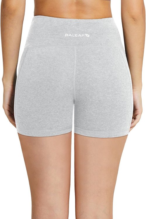 Baleaf Women's High Waist Biker Shorts - Comfortable Spandex Gym & Yoga Shorts with Pockets | 8"/5"/3" Sizes