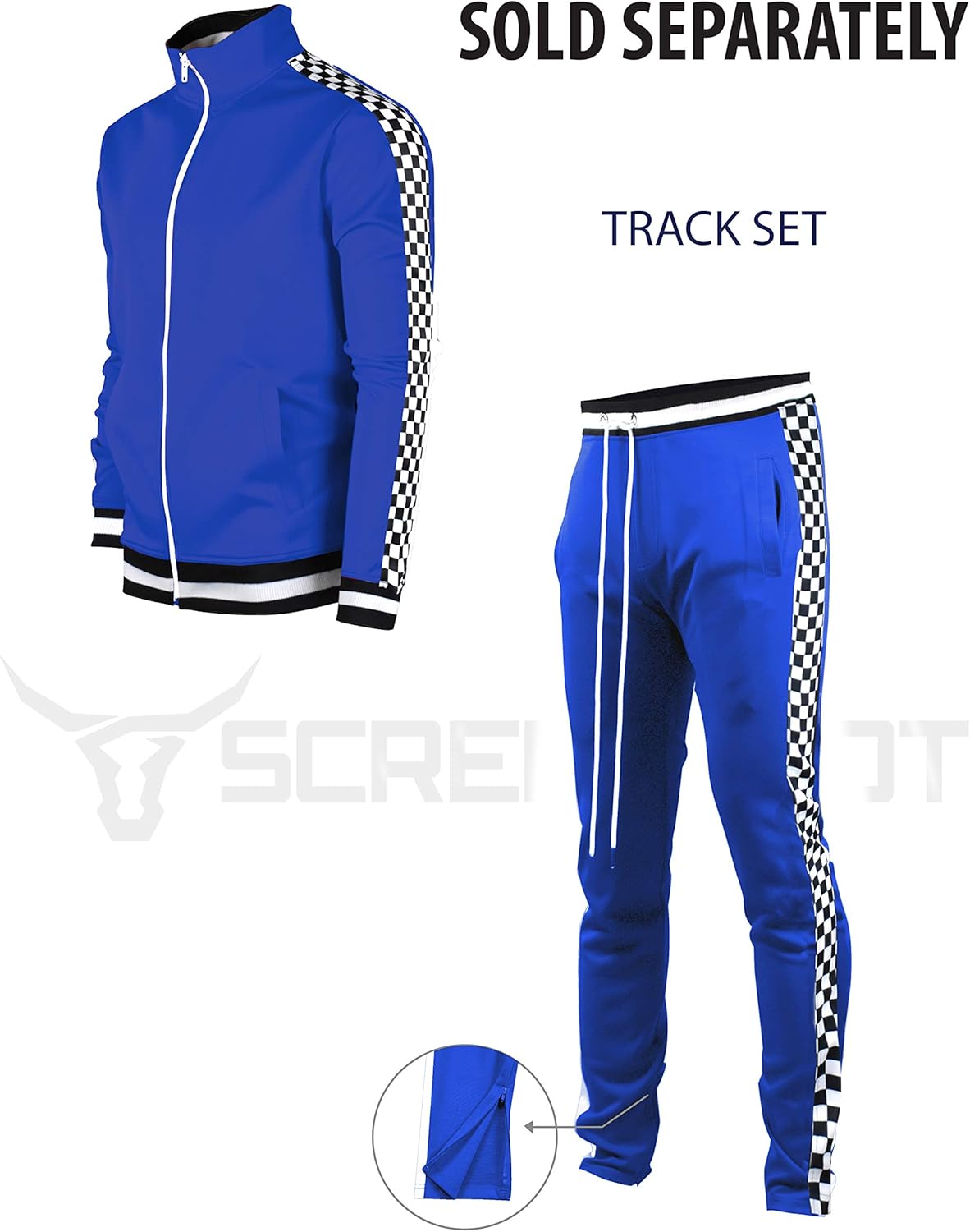 SCREENSHOT-TRACK Jacket | Men's Urban Hip Hop Slim Fit Sportswear with Side Taping