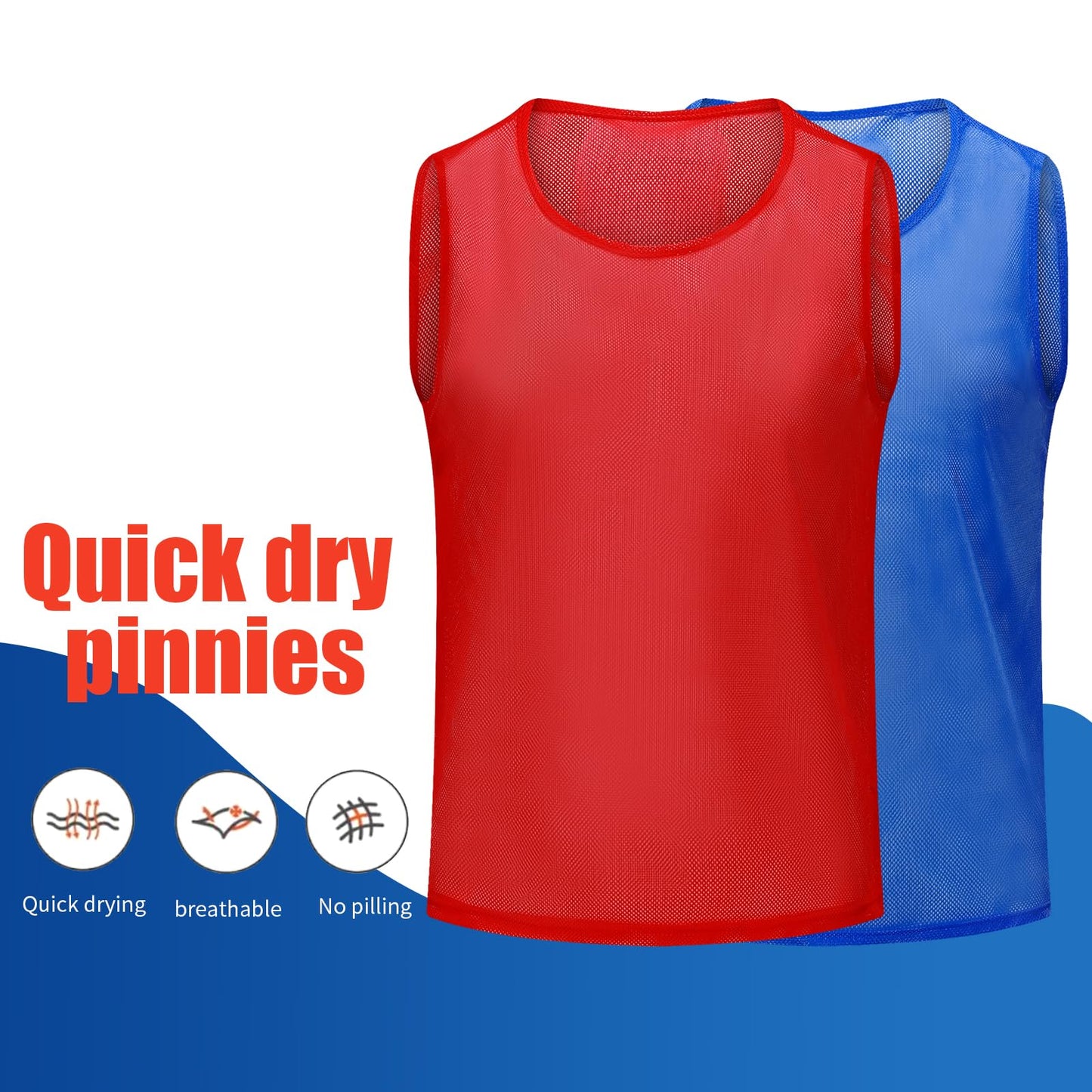 Antoyo Soccer Pinnies Youth with Numbers Scrimmage Team Pinnies Practice Vests for Basketball Soccer Football Bibs