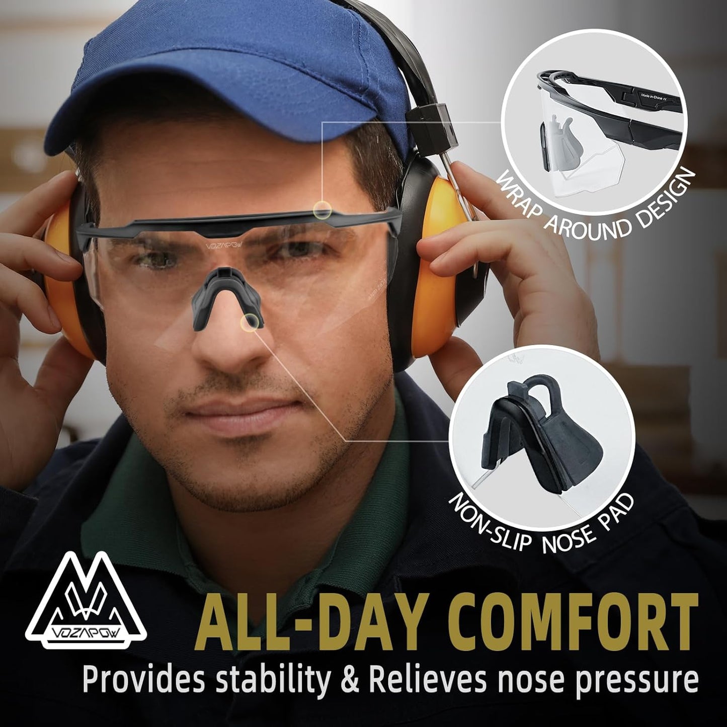 Skiennix Shooting Glasses - Anti-Fog Airsoft Goggles for Clear Vision | Durable & Lightweight