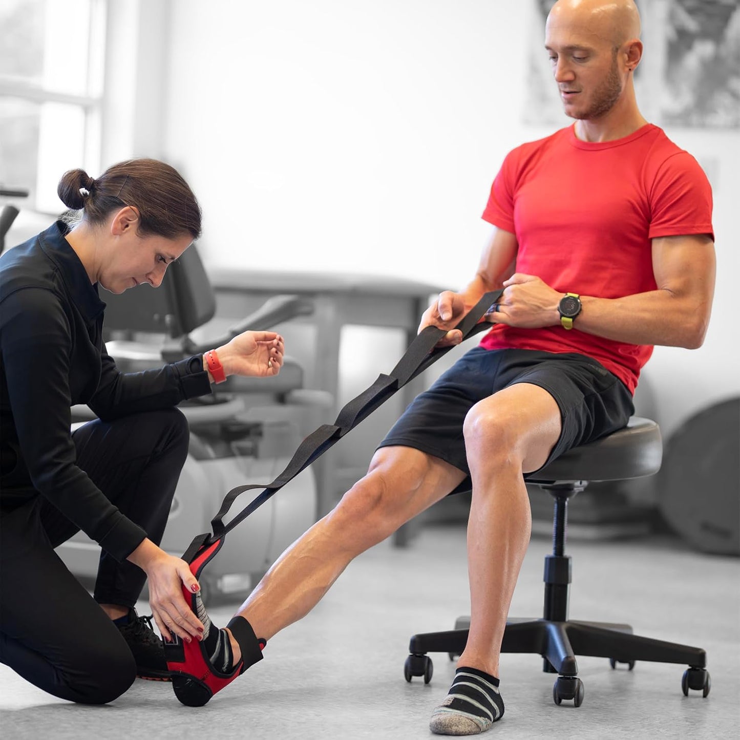OPTP The Original Stretch-EZ | USA-Made Plantar Fasciitis & Hamstring Stretching Strap