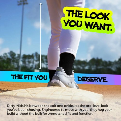Dirty Mids Baseball Pants - Pro Fit with Reinforced Knees & Anti-Slip Waistband | Game-Ready, XS-XL