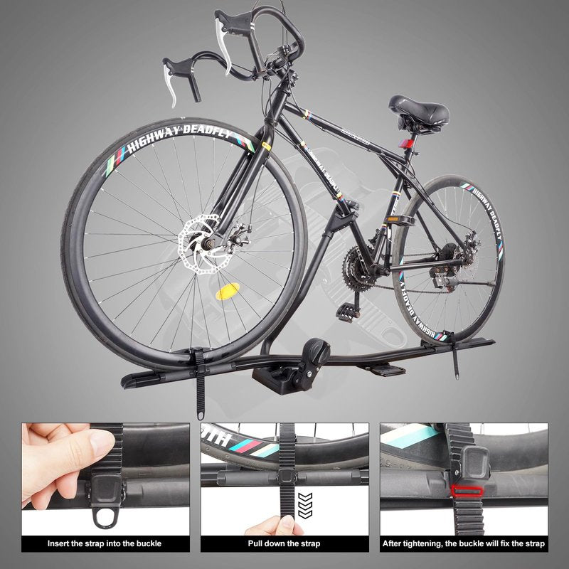 Roof Rack Bike Wheel Adapter Outride 591 Wheel Holder, OEM Rubber Strap Accessory Kit, Compatible with ProRide/Thule 591 561 34358 34368 51231
