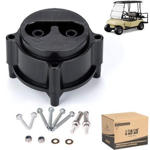 10L0L Golf Cart Charger Receptacle–48V DC Receptacle for Yamaha G19 G22 1996-2007, CPJR1-H6181-02 CP, JR1-H6181-02 YA