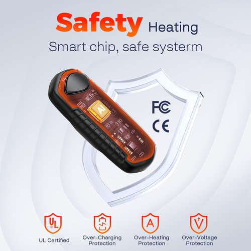 Hand Warmers Rechargeable 2 Pack, Electric Hand Warmer, 2-Second to 131°F with 5 Heat Levels, USB-C Portable Pocket Heater Handwarmers, UL Certified for Camping, Hunting, Gifts for Women Men (Black)