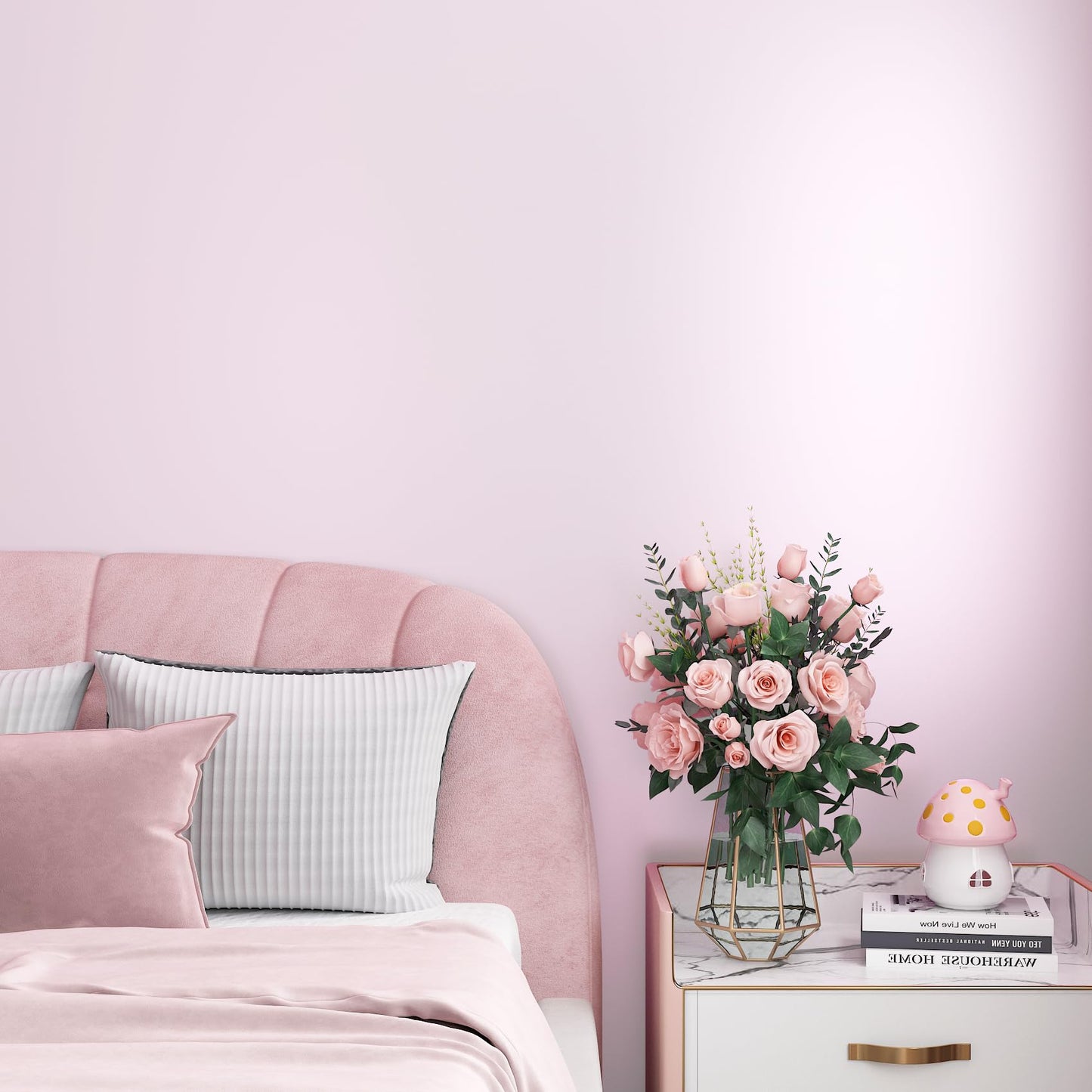 FunStick Satin Light Pink Wallpaper Peel and Stick Thick Pink Contact Paper for Cabinets Desk Appliances Refrigerator Vinyl Wrap Removable Wall Paper for Girls Bedroom Bathroom Wall Covering 15.8"x80"