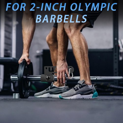 J Bryant Adjustable Landmine Belt Squat Attachment for 2" Olympic Barbells – Full-Body Training Tool with Carabiner Track Slot, Barbell Protection Sleeve, Heavy Duty Steel Construction