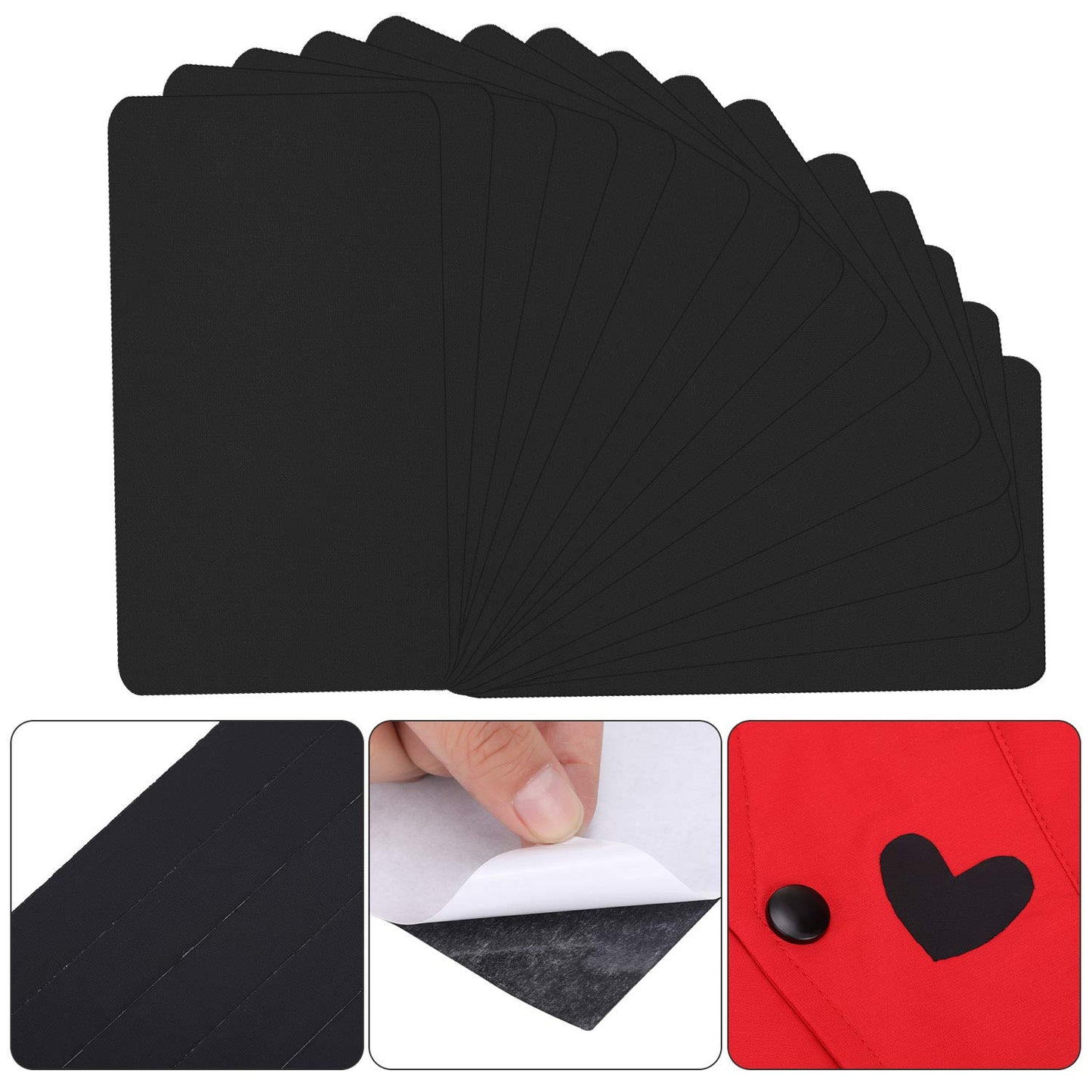 WILLBOND 9.84 x 5.9 Inches 8 Pieces Nylon Repair Patches Self-Adhesive Nylon Fabric Patch Waterproof Repair Tapes for Clothing Down Jacket Tent Clothes Bag