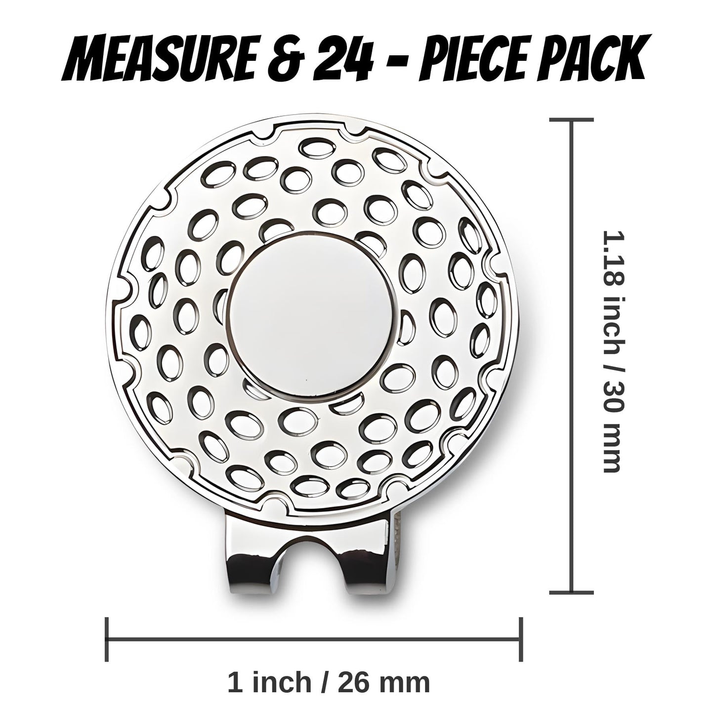 BSTWARM Magnetic Golf Hat Clips Ball Marker Holder for Golf Gloves Hats Bags Caps Visor Belt (Sliver)