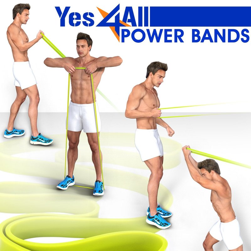 Yes4All Tricep Strap Cable Attachment 22 & 29 Inches for Different Exercises, Wide Range of Motion/Portable Cable Crunch Attachment with Large D-Ring, Sturdy Wedding Material