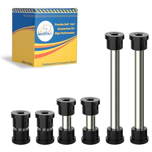 Mixopoly Front Spring and Upper A-Arms Bushing Sleeve Kit 102289901 for Club Car Precedent Golf Cart 2004-up, Replace OEM 102956201 102288101 102287701 102287601