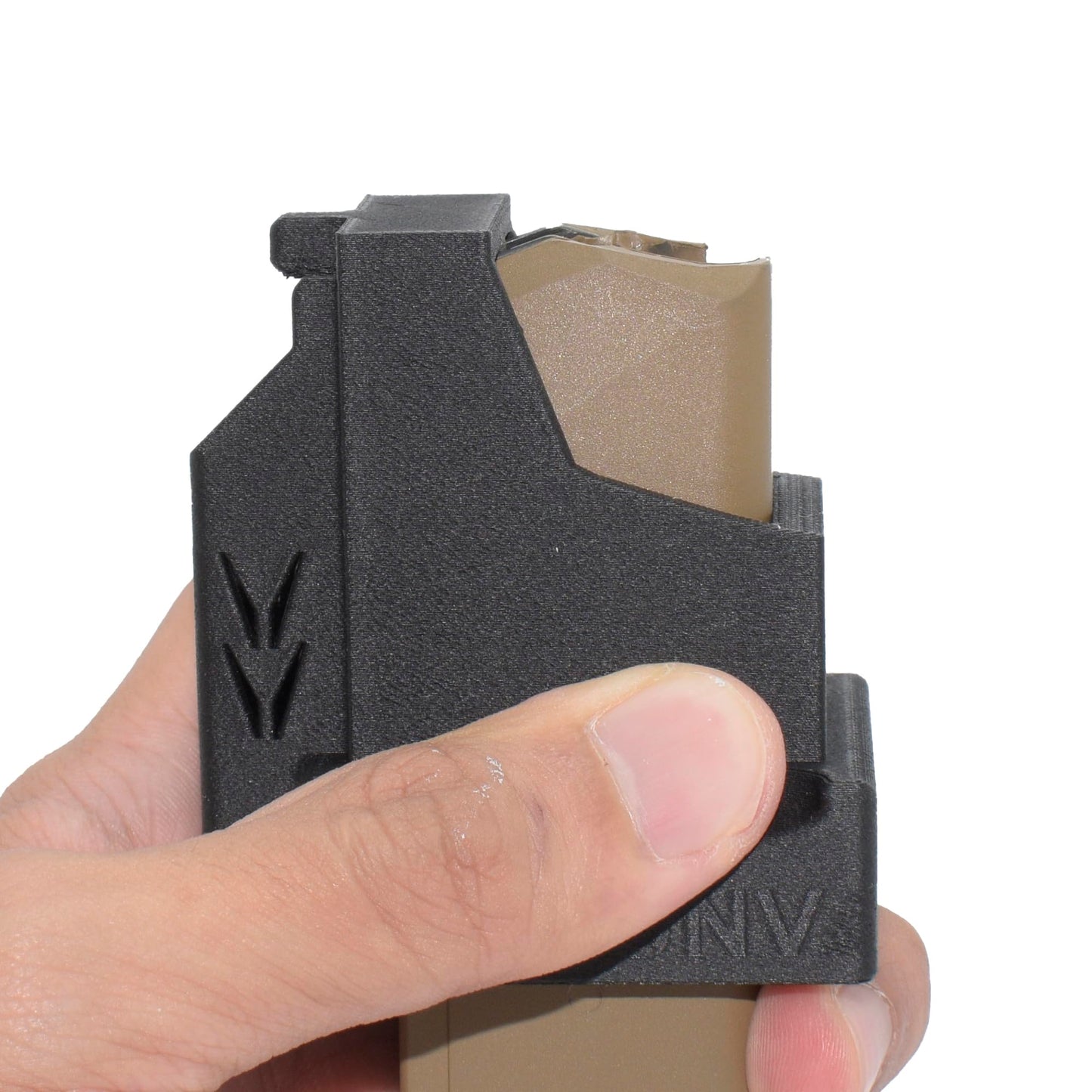 splash n color Magazine Speed Loader for The Glock 17 19 22 23 26 27 31 32 33 34 35 37 9mm, 40 S&W & .357 SIG - Single Flange - Carbon Fiber