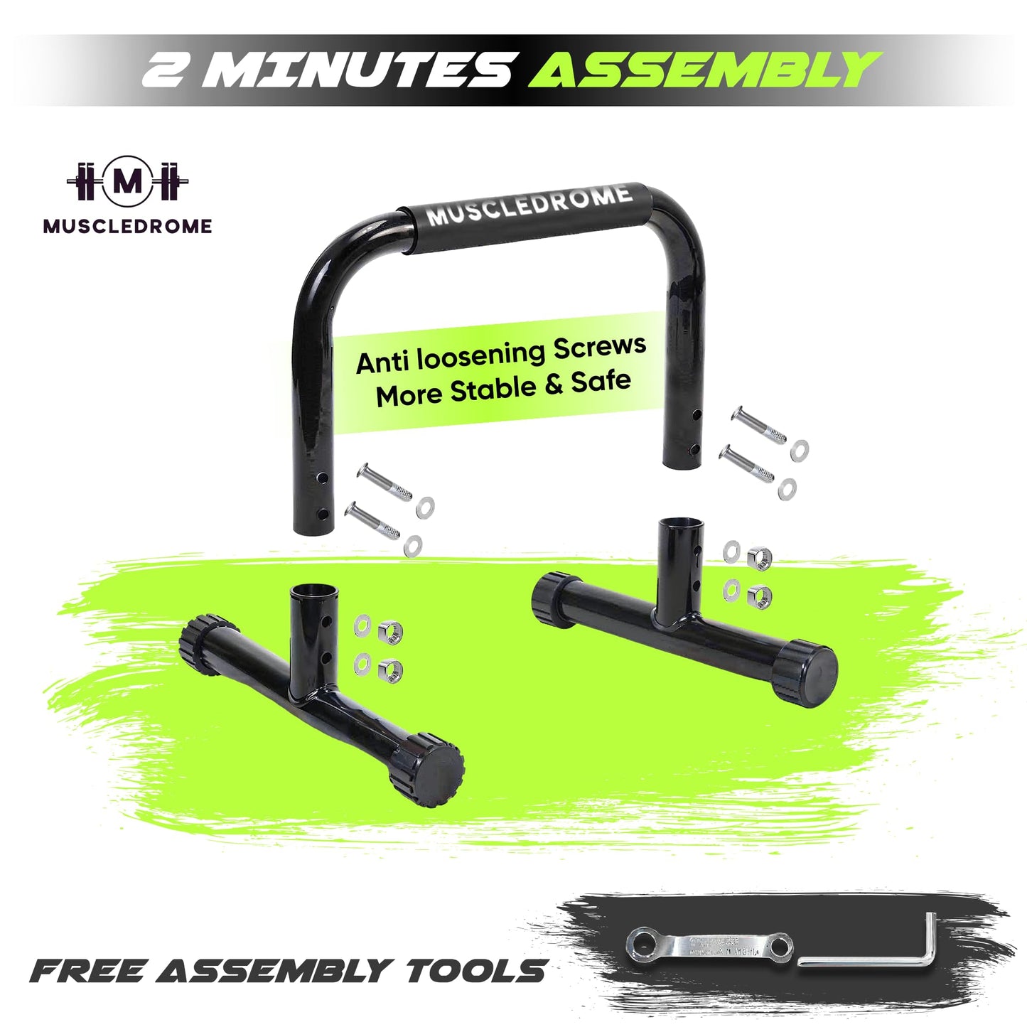 MUSCLEDROME Calisthenics Bars,Push Up Bar for strength traning, Parallettes Bars & Dip Bars, Calisthenic, Push Up Handle for Workouts, Calisthenics Equipment ﻿for home