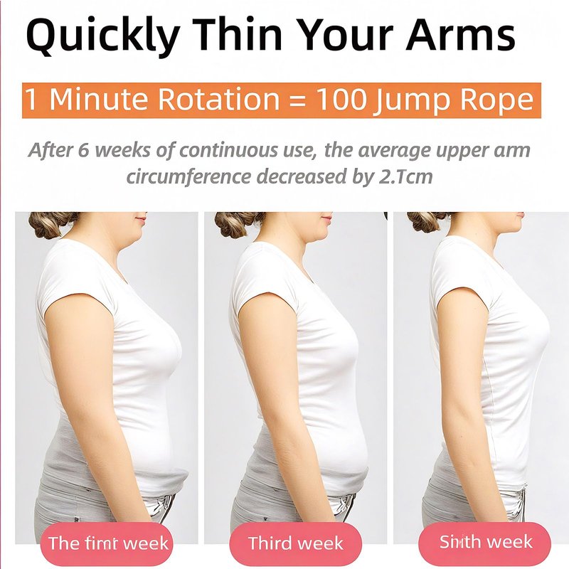 Twister Arm Trainer, Arm Workout for Men and Women, 360° Hand-Crank Colorful Light Ball, Arm Trainer, Shoulders and Arm Muscle Training Fitness Equipment (Orange)