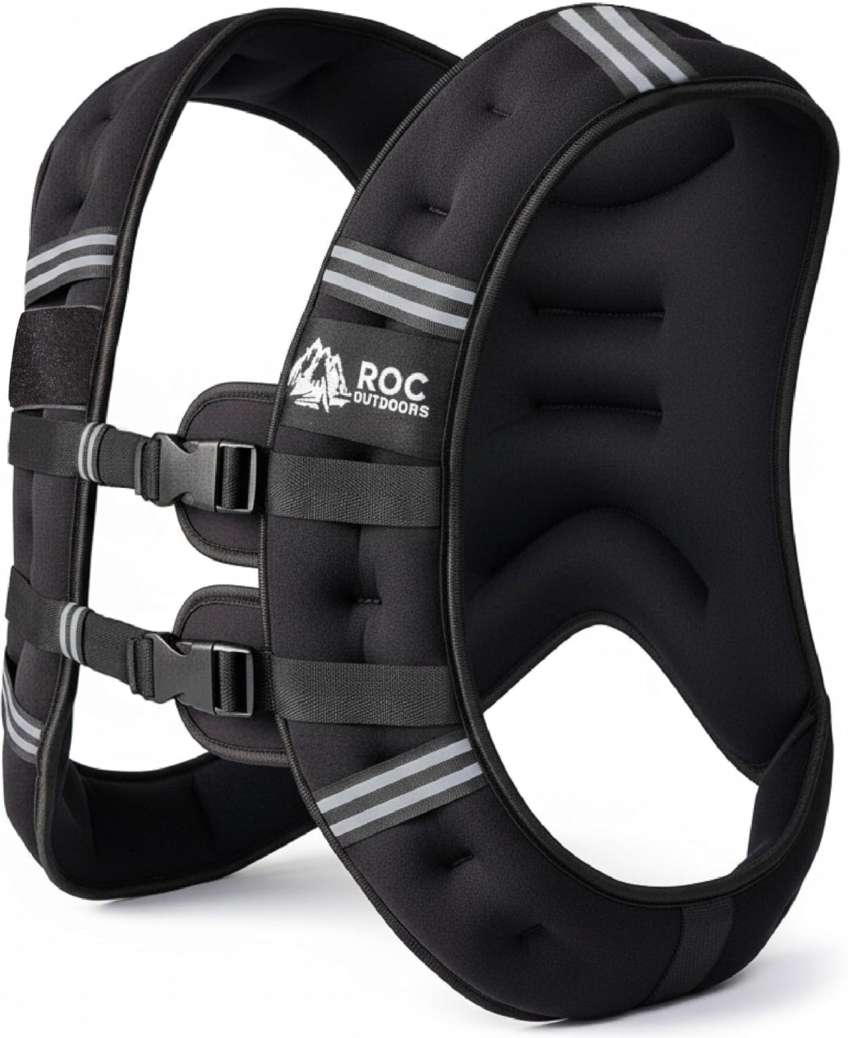Roc Outdoors Weighted Vest - Rub-Free Technology for Men & Women | 5lb to 30lb Options for Fitness & Weight Loss