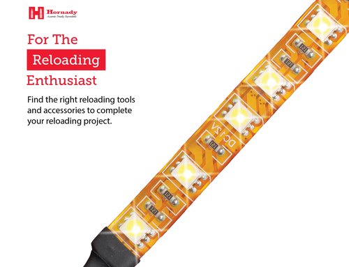 Hornady Lock N Load LED Light Strip - Ideal for Your Reloading Bench - Add Extra Light to Reduce Shadows - Plugs Into 100V Outlet, Long Lasting LEDs