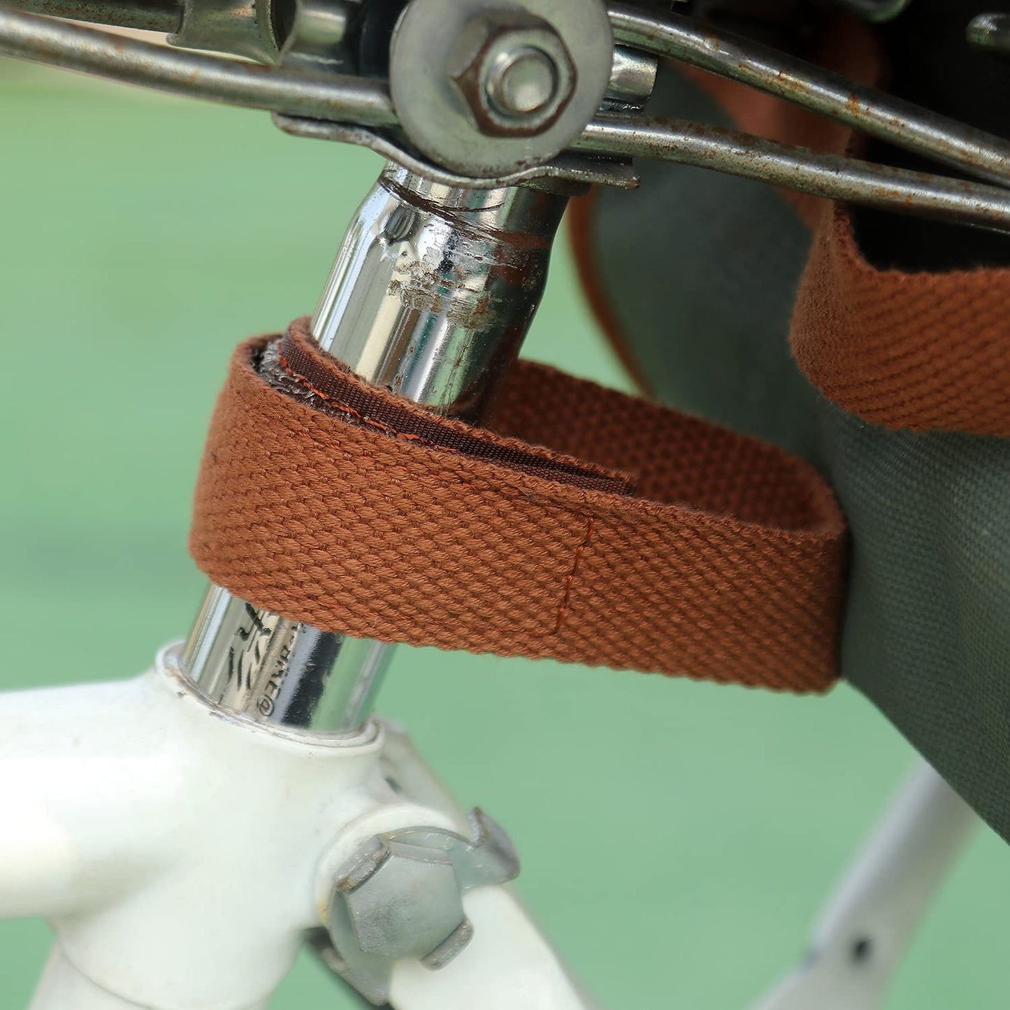 TOURBON Canvas Bicycle Pannier Bike Rear Rack Insulated Trunk Cooler Bag (Green)