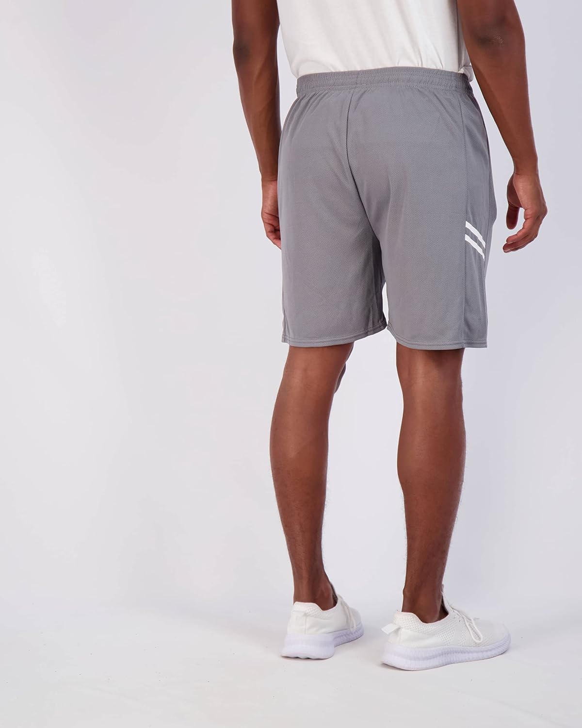 Real Essentials Men's Mesh 7" Athletic Zipper Shorts - Comfortable Workout & Gym Wear | Big & Tall Sizes Available