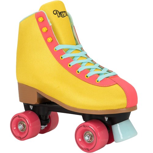 Lenexa Dottie Indoor/Outdoor Roller Skates - Women's & Kids' Skates (Ladies' 8, Yellow)
